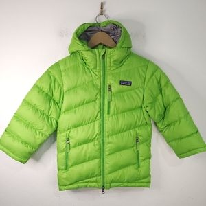 Patagonia Down Qulited Puffer Hooded Winter Jacket Dual Zip Boy's Size XS (5-6)